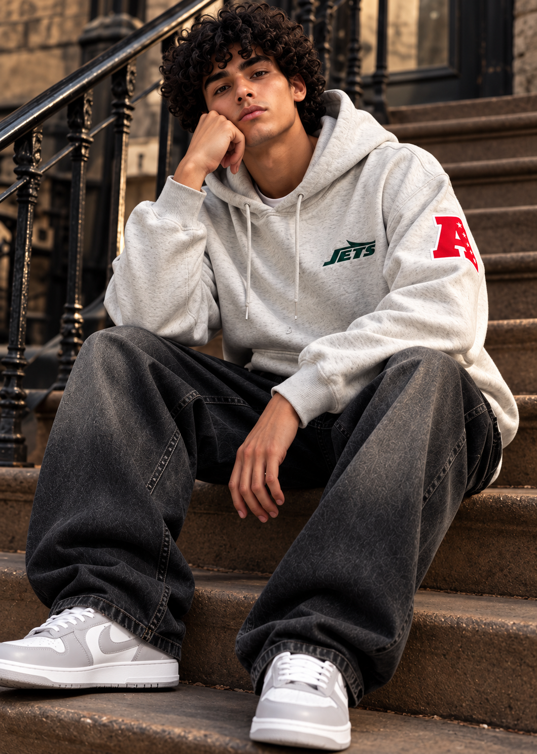 New York Jets Grey Graphic Hoodie – NFL Collection