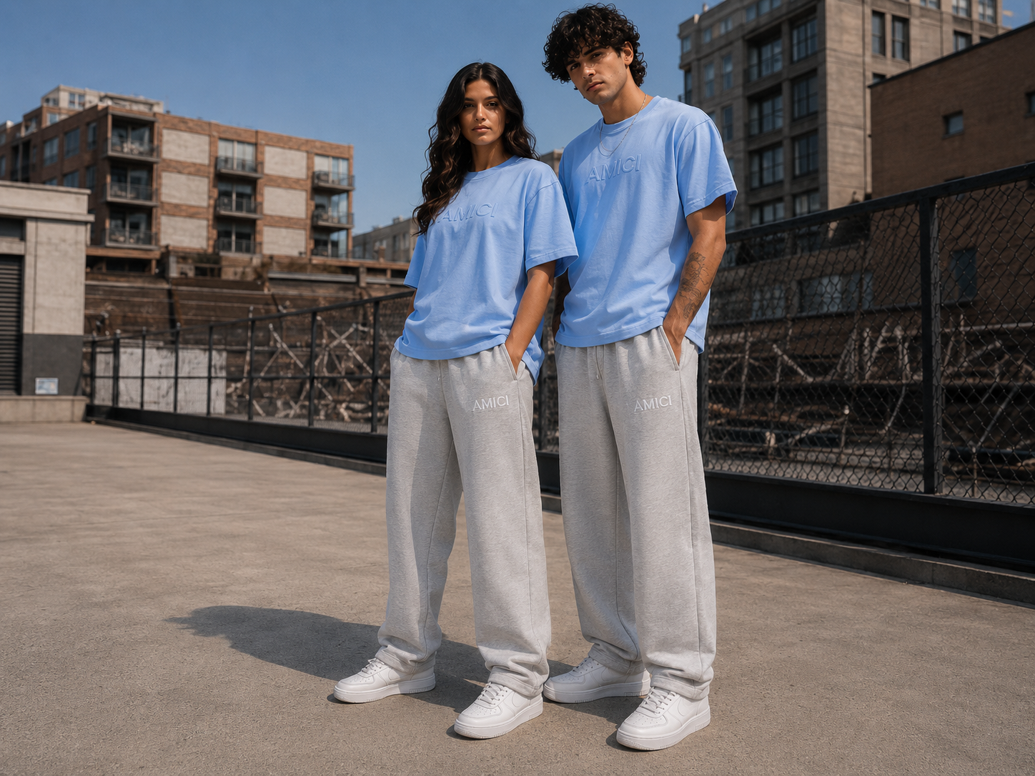 AMICI Premium Sweatpants – Heather Grey