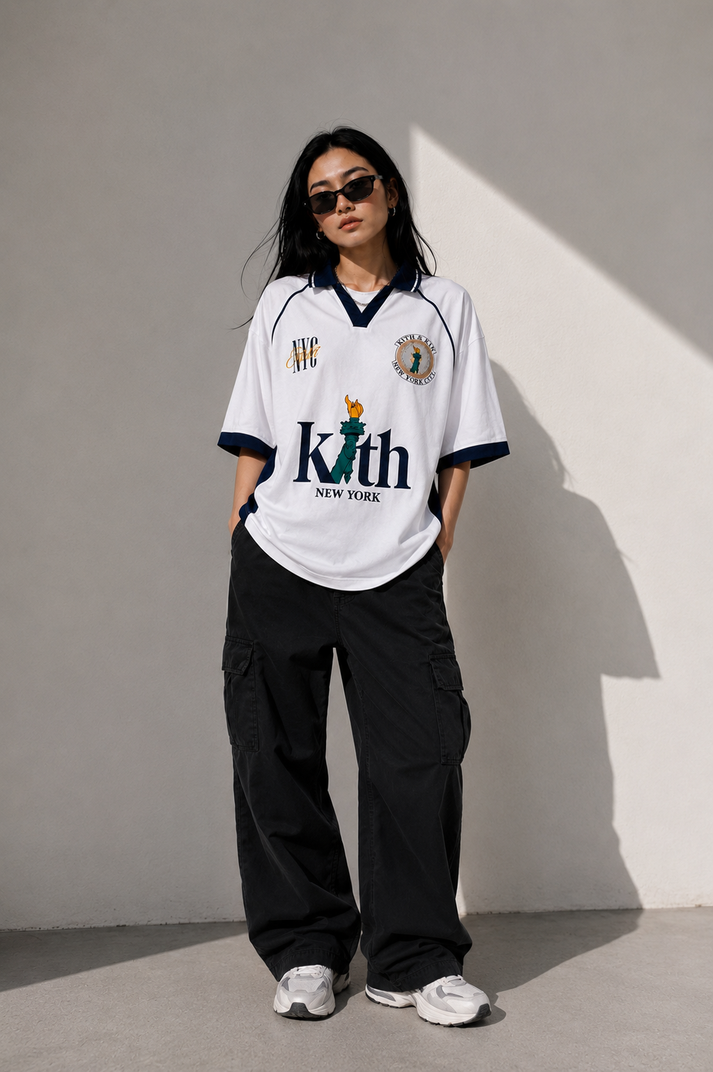 Kith NYC White Heritage Oversized Polo Jersey
