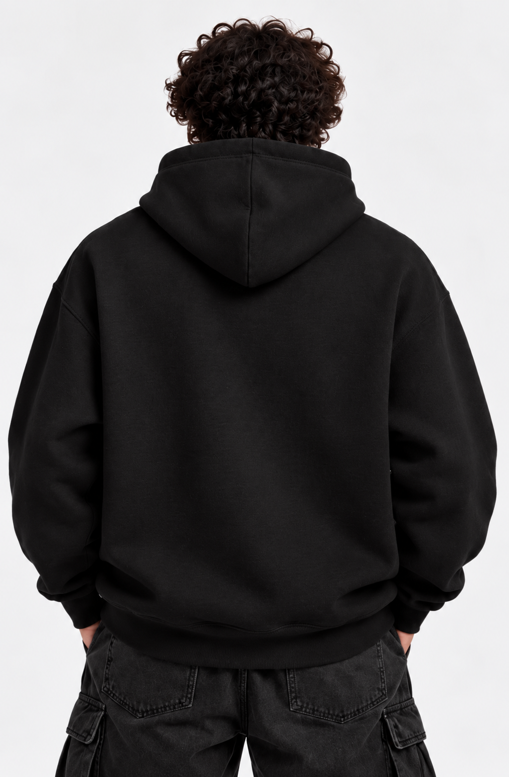Black Graphic Oversized Hoodie – Streetwear Collection