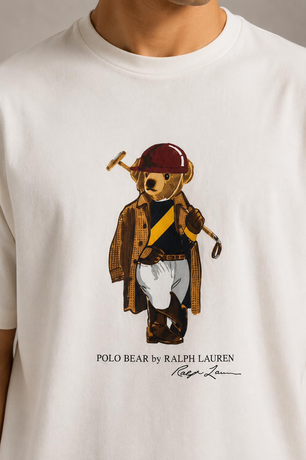 Polo Bear Heritage Oversized Tee – Off White