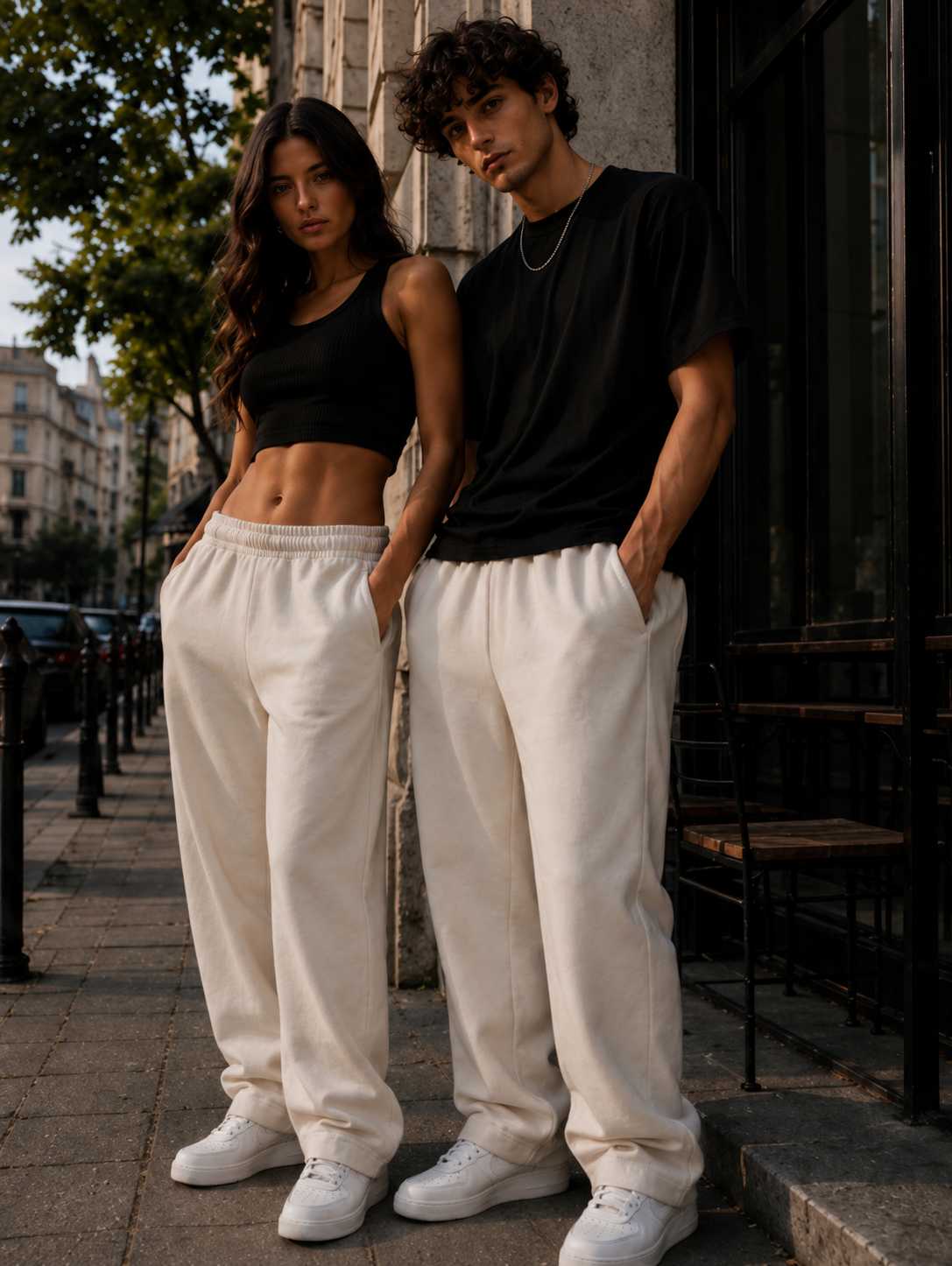 AMICI Premium Sweatpants – Cream