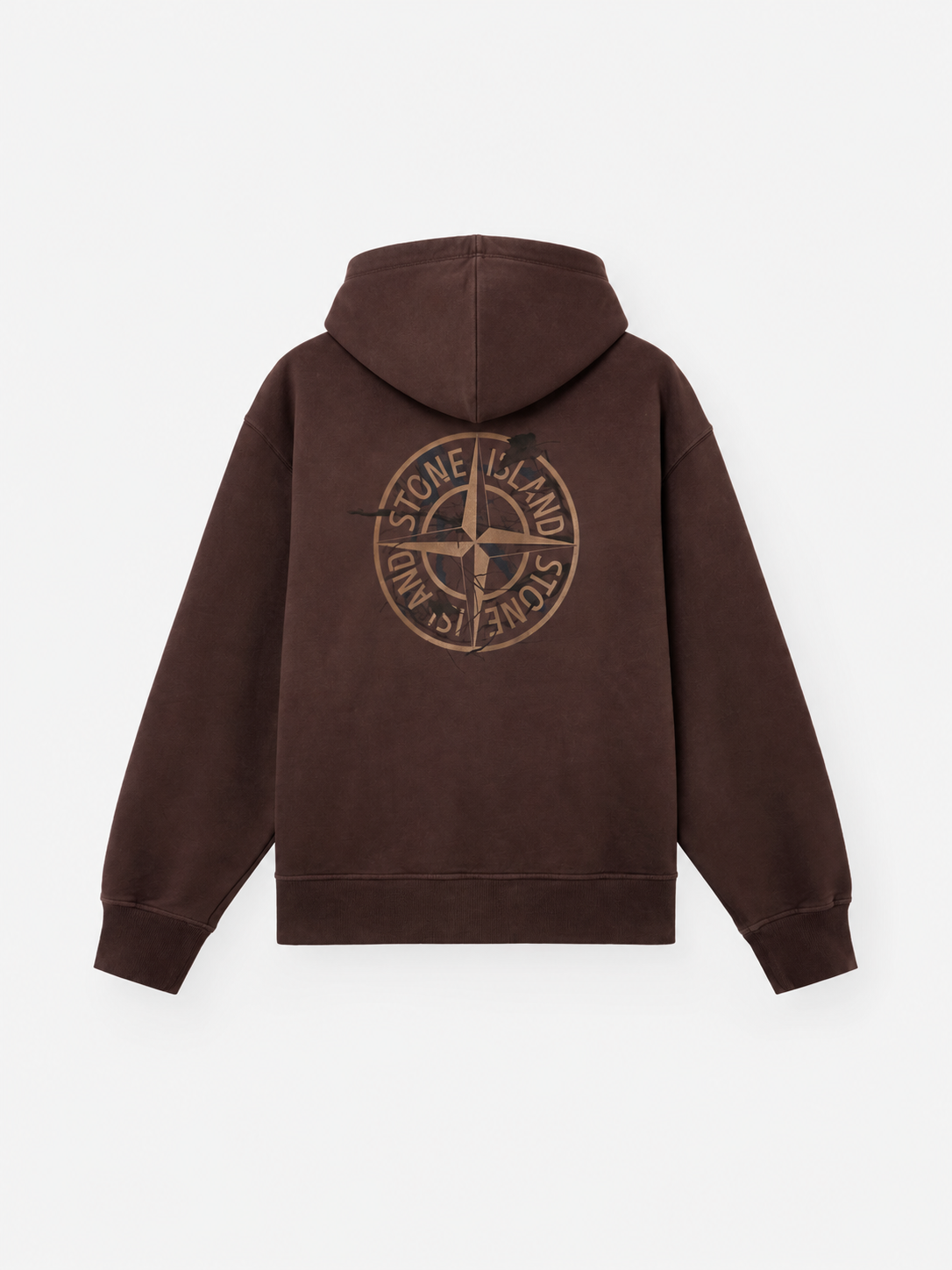 Stone Island Dark Brown Oversized Hoodie