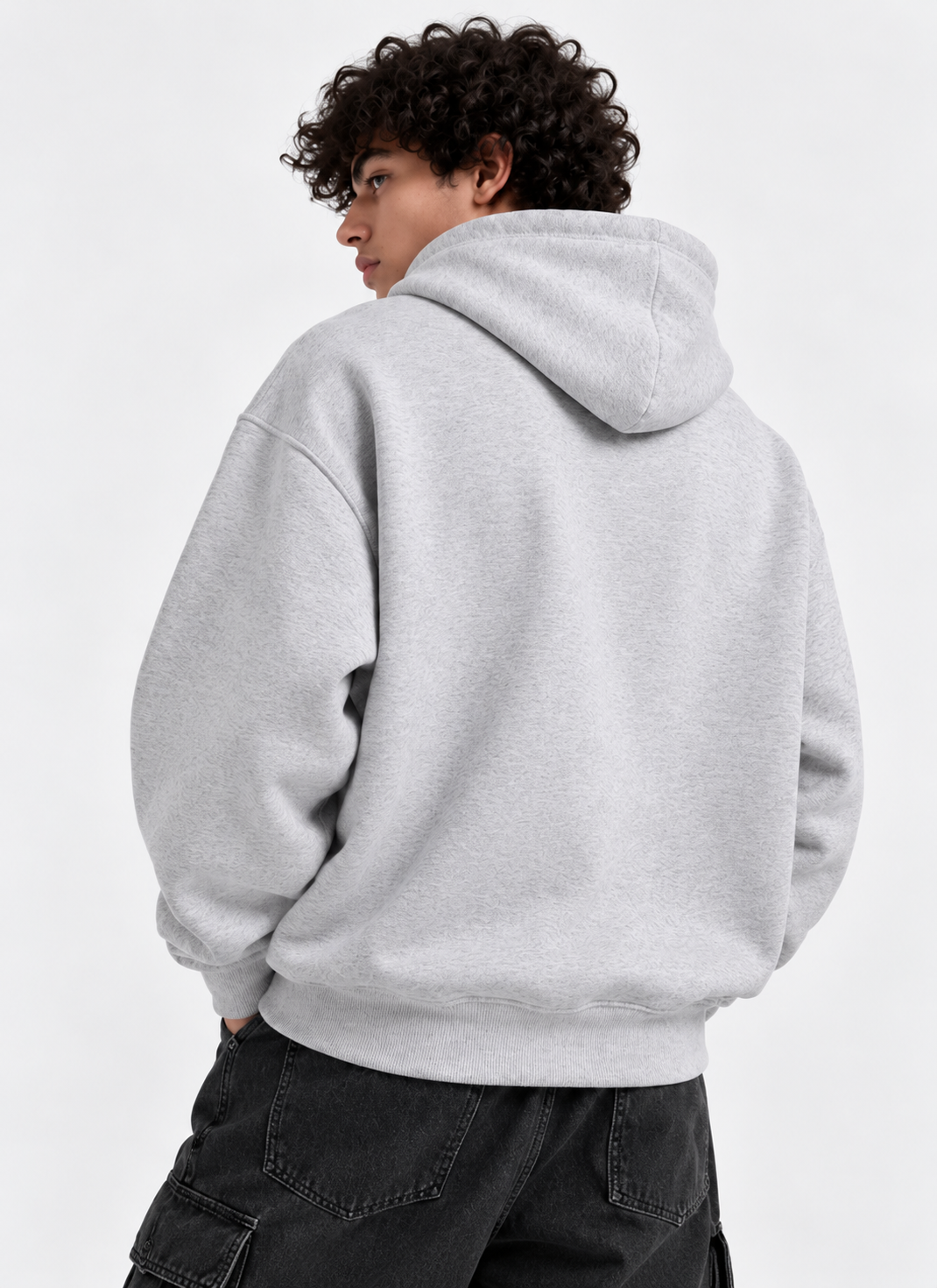 Grey Graphic Oversized Hoodie – Streetwear Collection