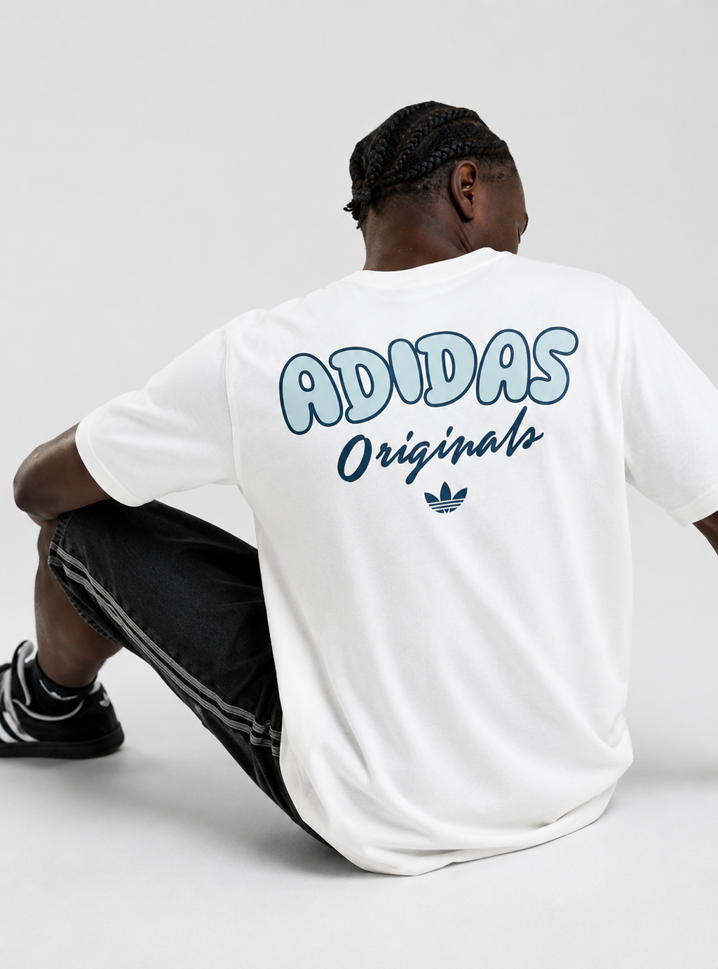 Adidas Originals Bubble Logo Oversized White
