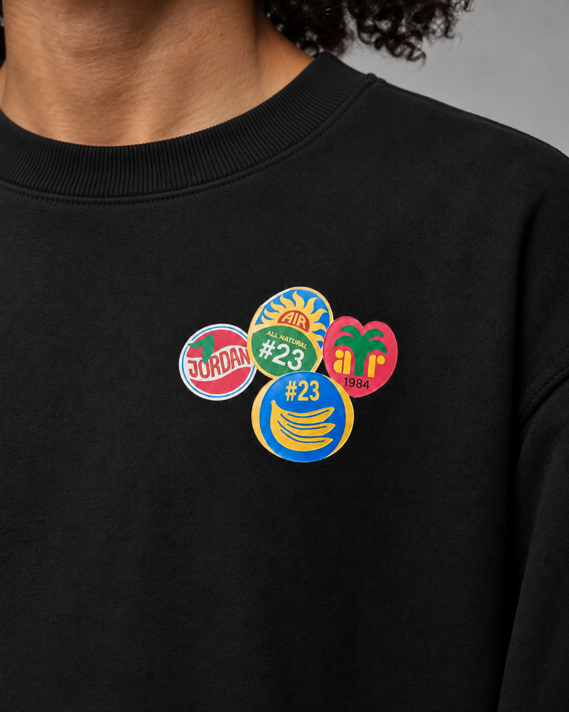 Nike Jordan Black Graphic Crewneck Sweatshirt – Oversized Fit