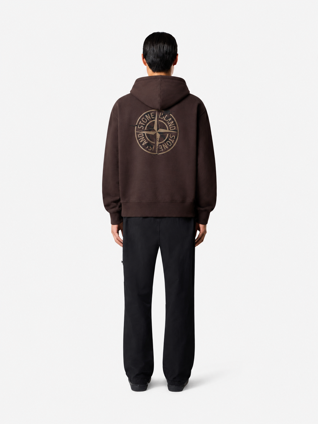 Stone Island Dark Brown Oversized Hoodie