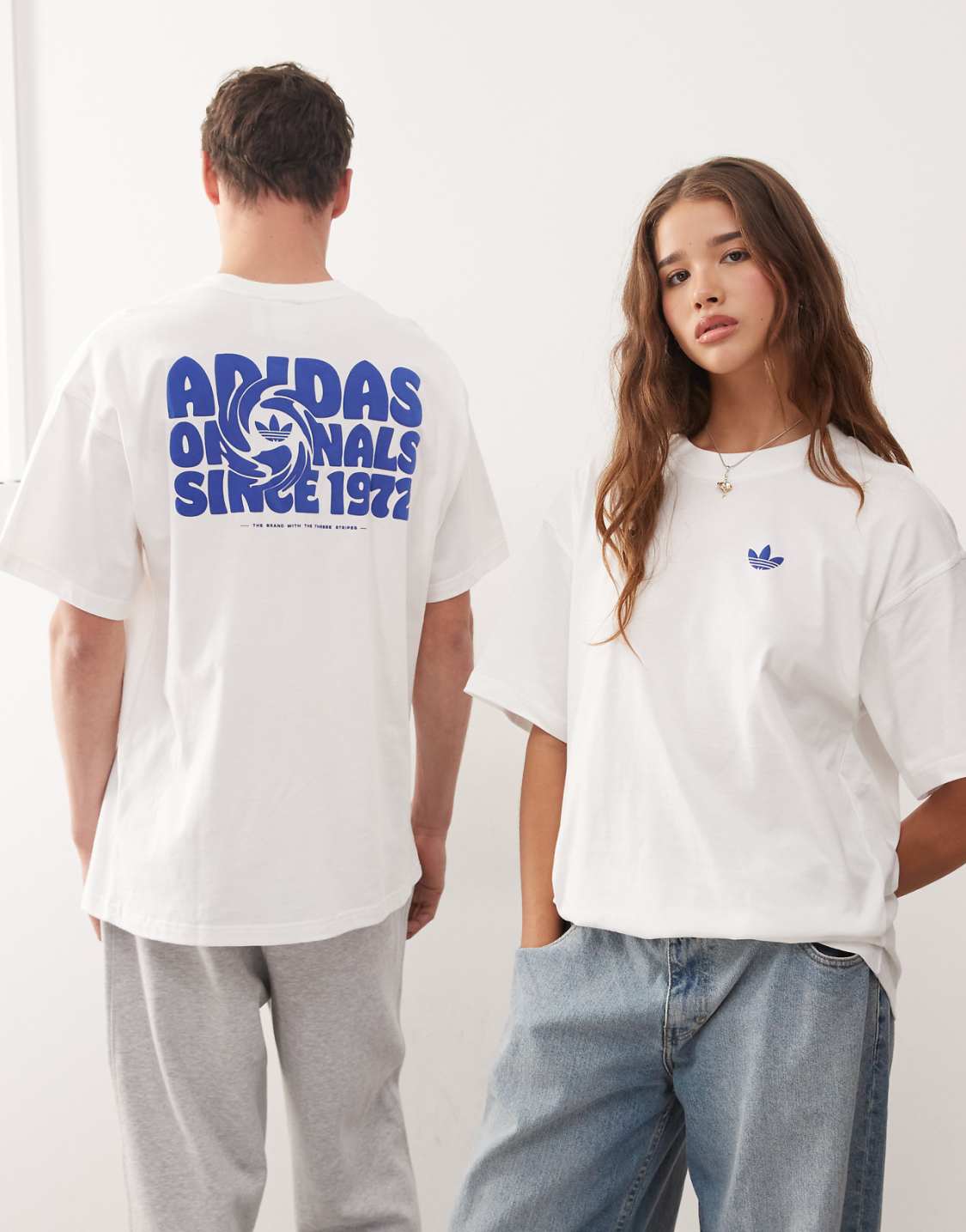 Adidas Originals Oversized White Retro Backprint Tee