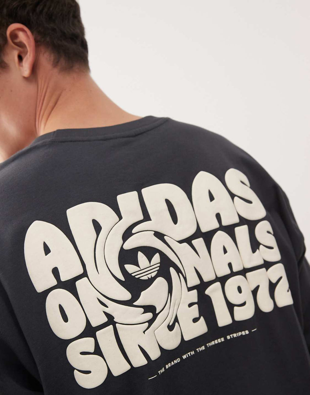 Adidas Originals Washed Black Oversized Graphic Tee