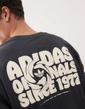 Adidas Originals Washed Black Oversized Graphic Tee