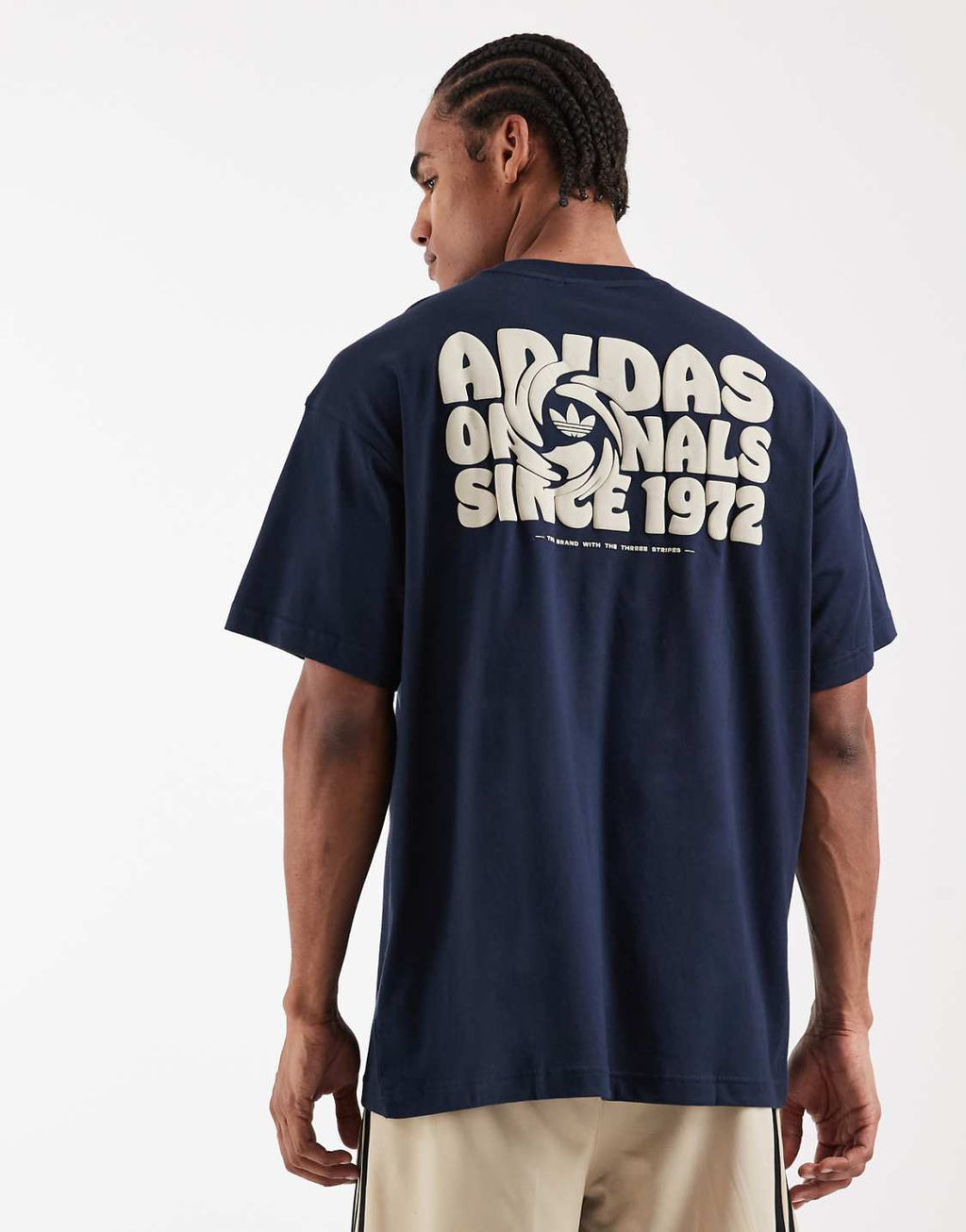 Adidas Originals Since 1972 Oversized Navy Graphic Tee