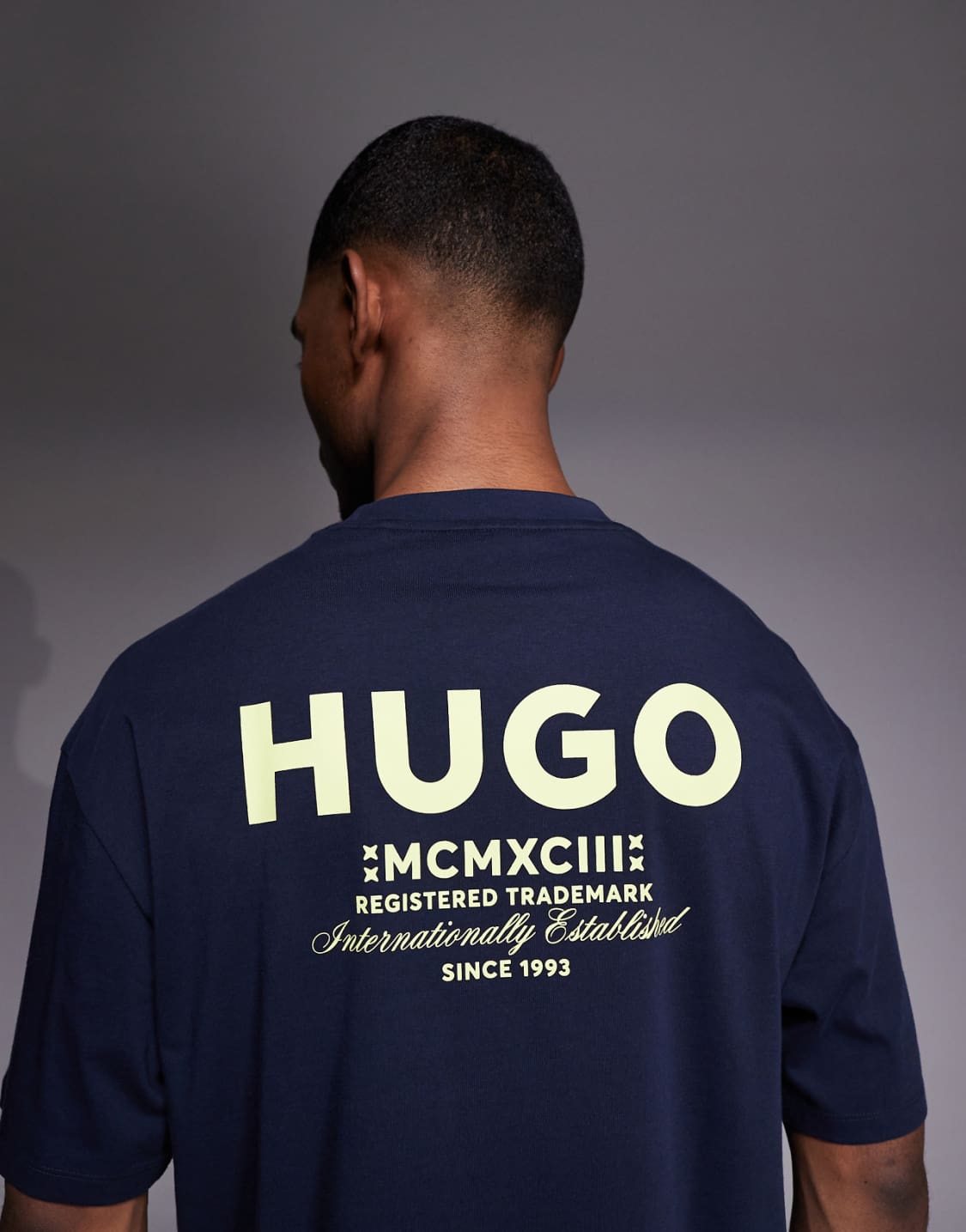 HUGO Back Logo Oversized T-Shirt – Navy