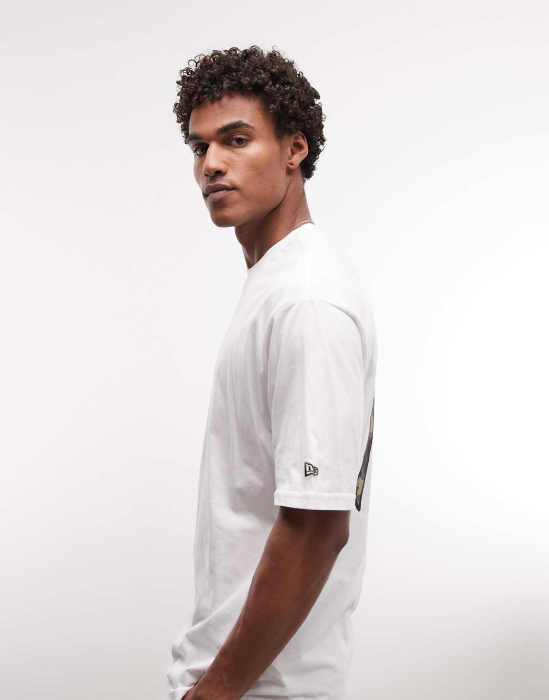NY Camo Logo Oversized Tee – White