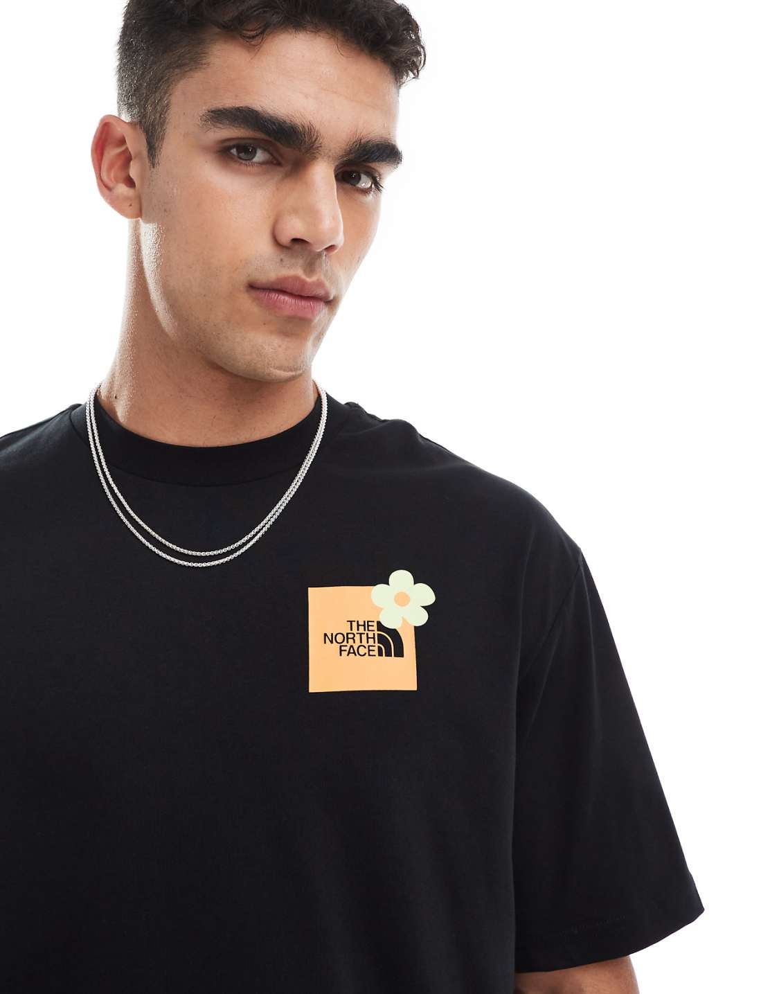 The North Face Floral Graphic Oversized Black