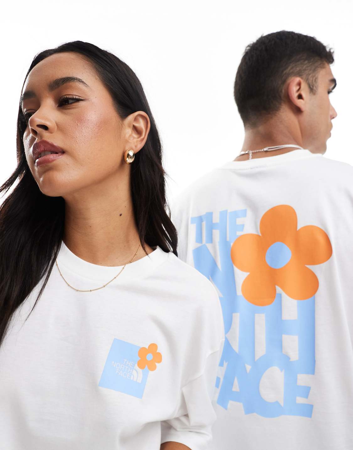 The North Face Daisy Graphic Oversized White Tee