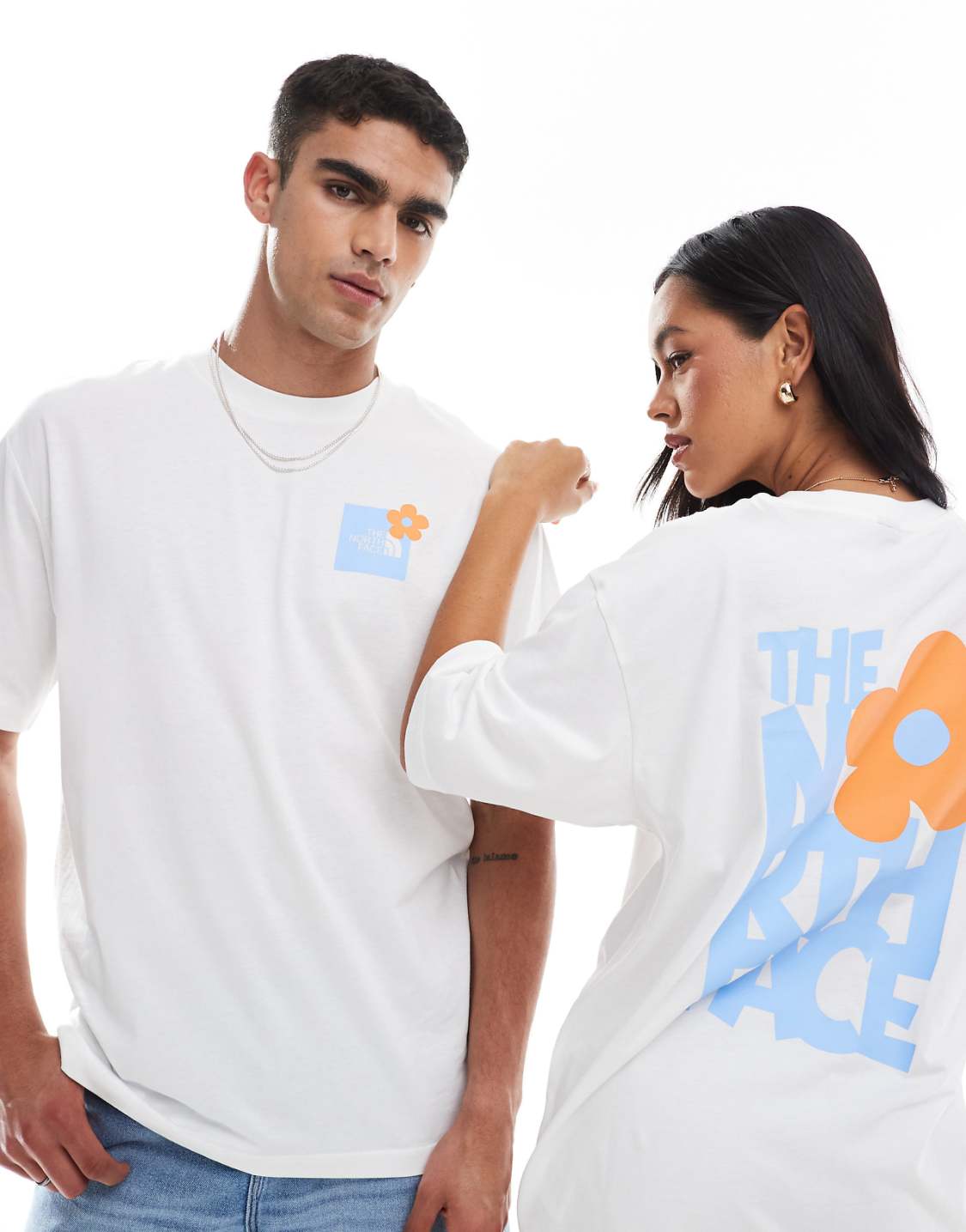 The North Face Daisy Graphic Oversized White Tee