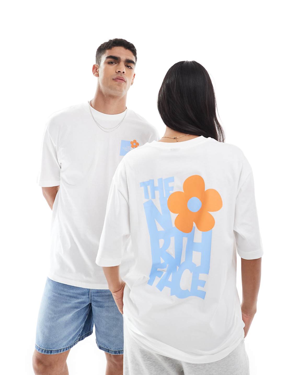 The North Face Daisy Graphic Oversized White Tee