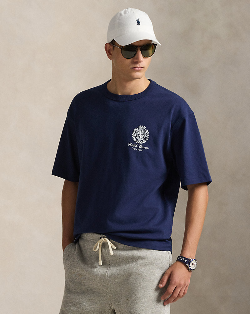 Polo Ralph Lauren Crest Oversized Tee – Navy Blue