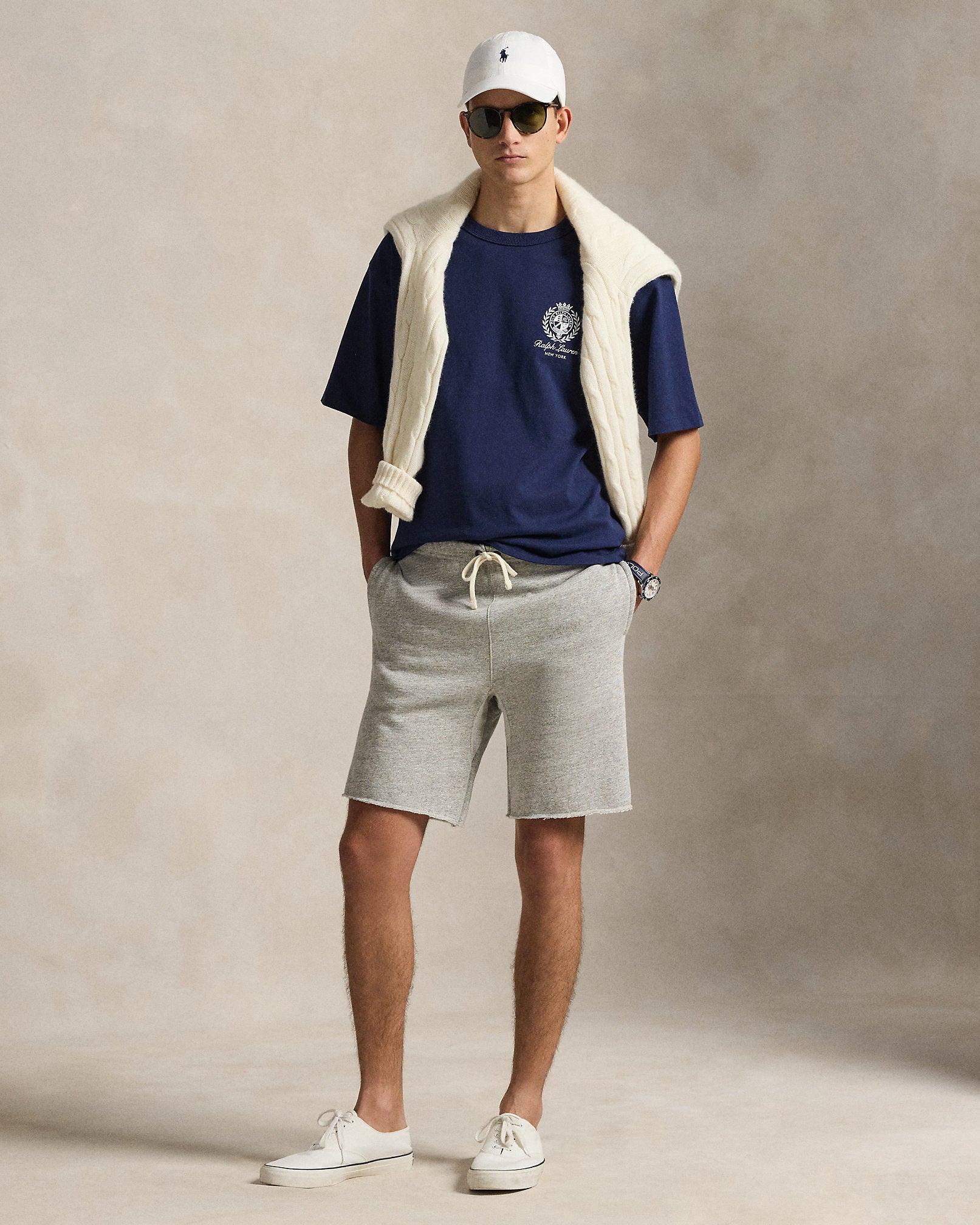 Polo Ralph Lauren Crest Oversized Tee – Navy Blue