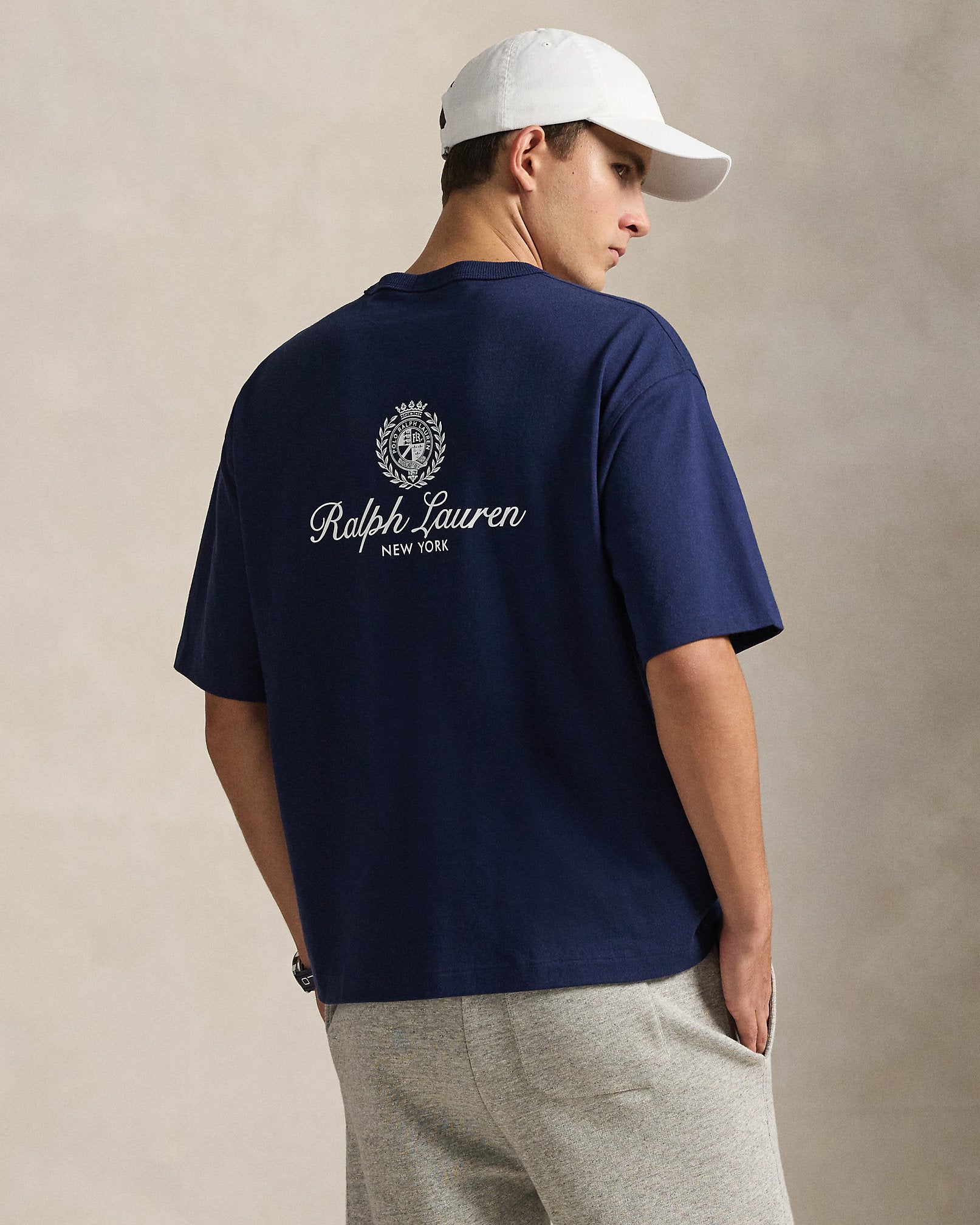 Polo Ralph Lauren Crest Oversized Tee – Navy Blue