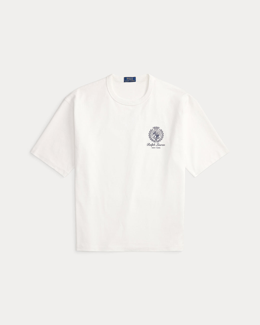 Polo Ralph Lauren Crest Oversized Tee – White/Navy
