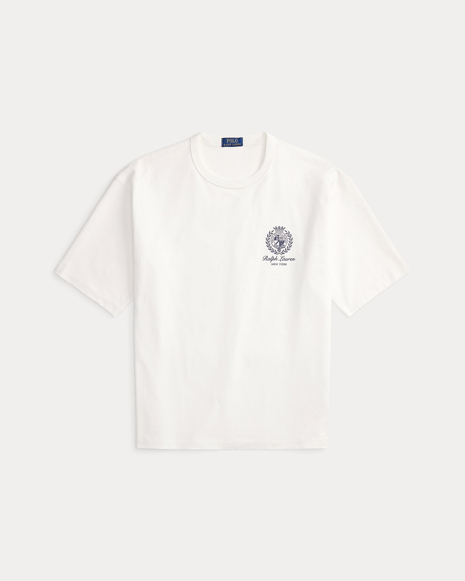 Polo Ralph Lauren Crest Oversized Tee – White/Navy