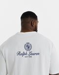 Polo Ralph Lauren Crest Oversized Tee – White/Navy