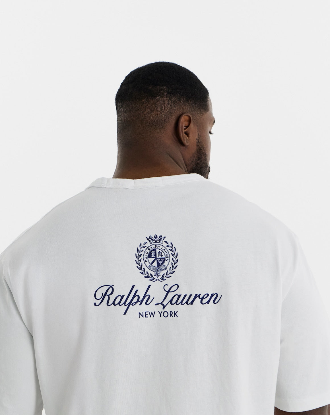 Polo Ralph Lauren Crest Oversized Tee – White/Navy