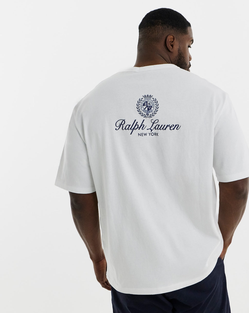 Polo Ralph Lauren Crest Oversized Tee – White/Navy