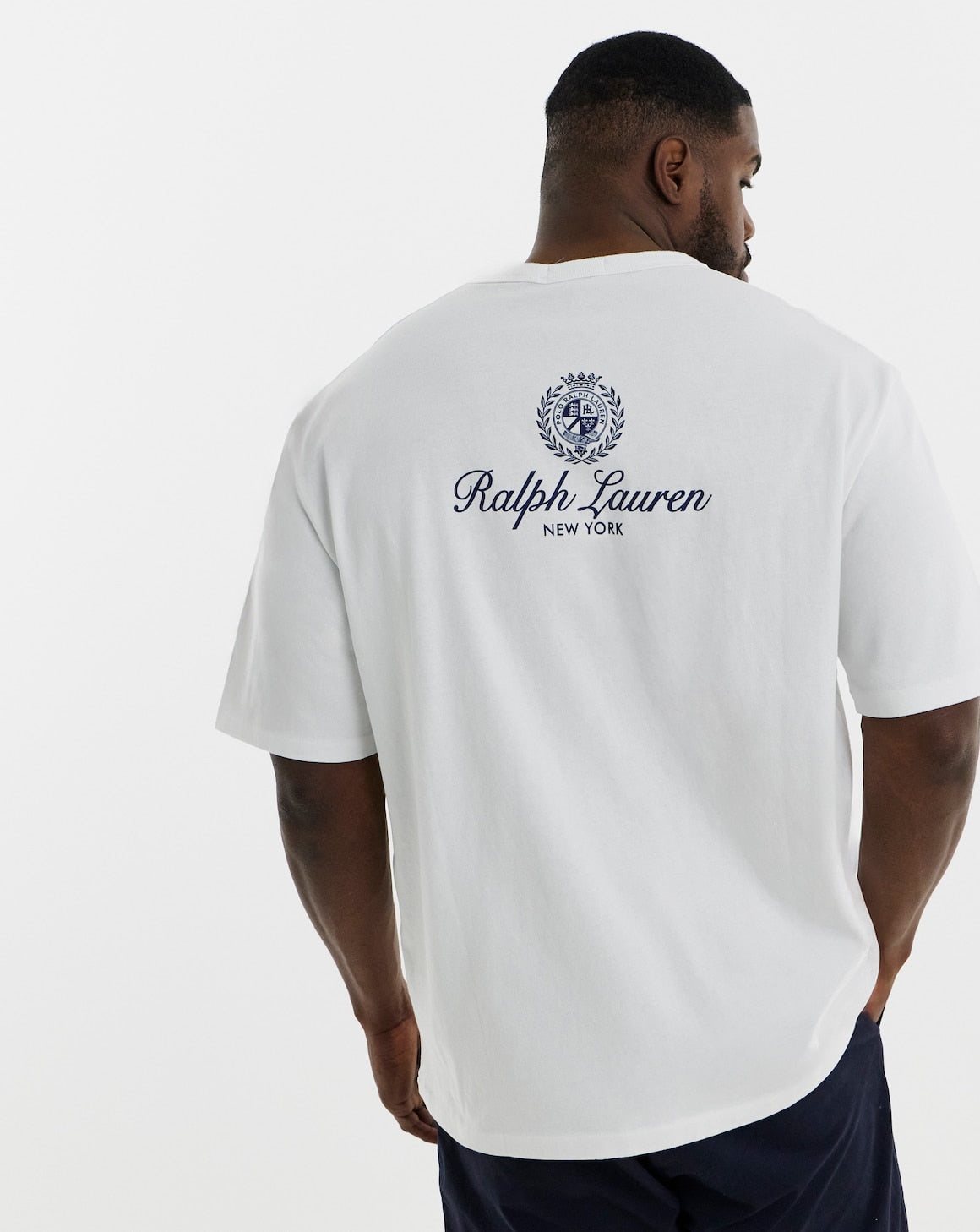 Polo Ralph Lauren Crest Oversized Tee – White/Navy