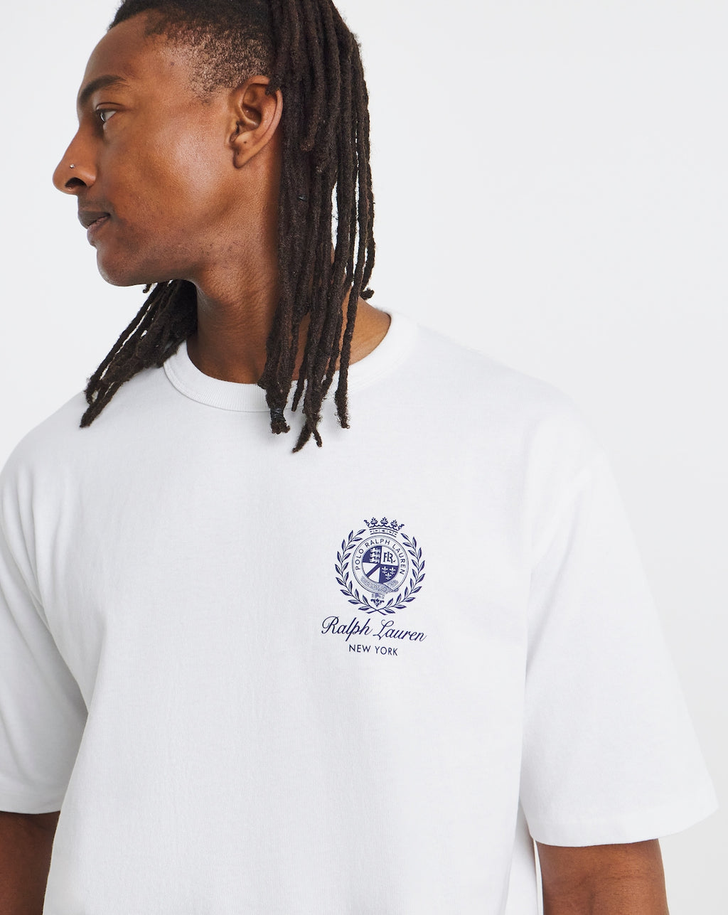 Polo Ralph Lauren Crest Oversized Tee – White/Navy