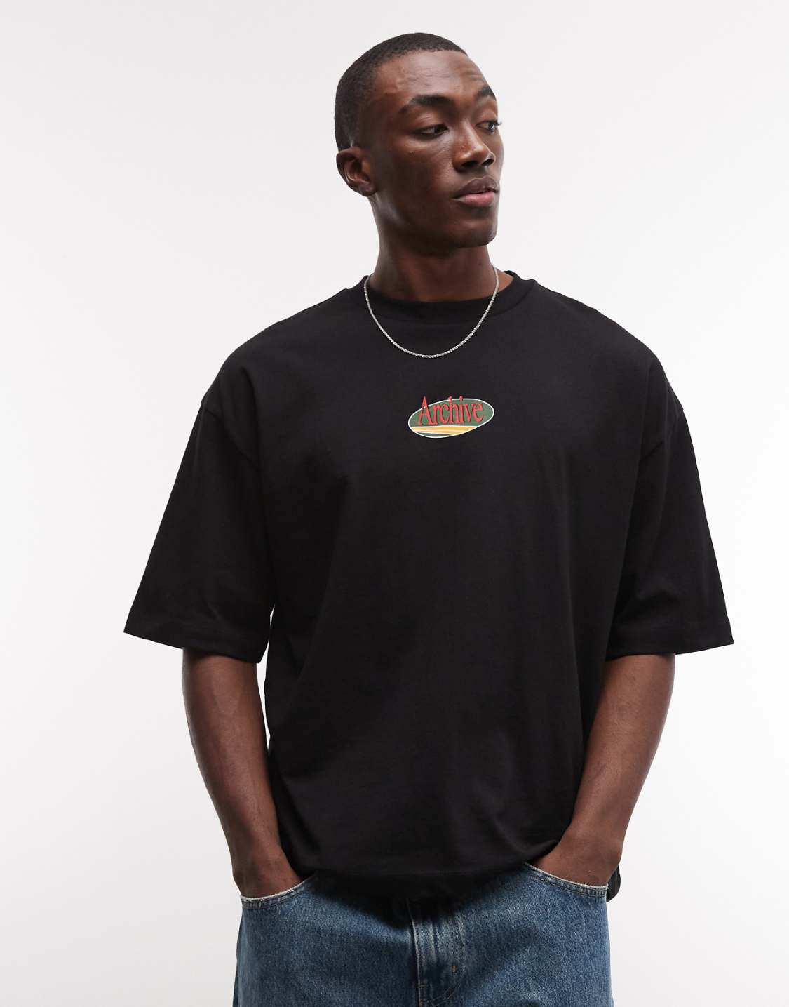 Archive Graphic Oversized Tee – Black