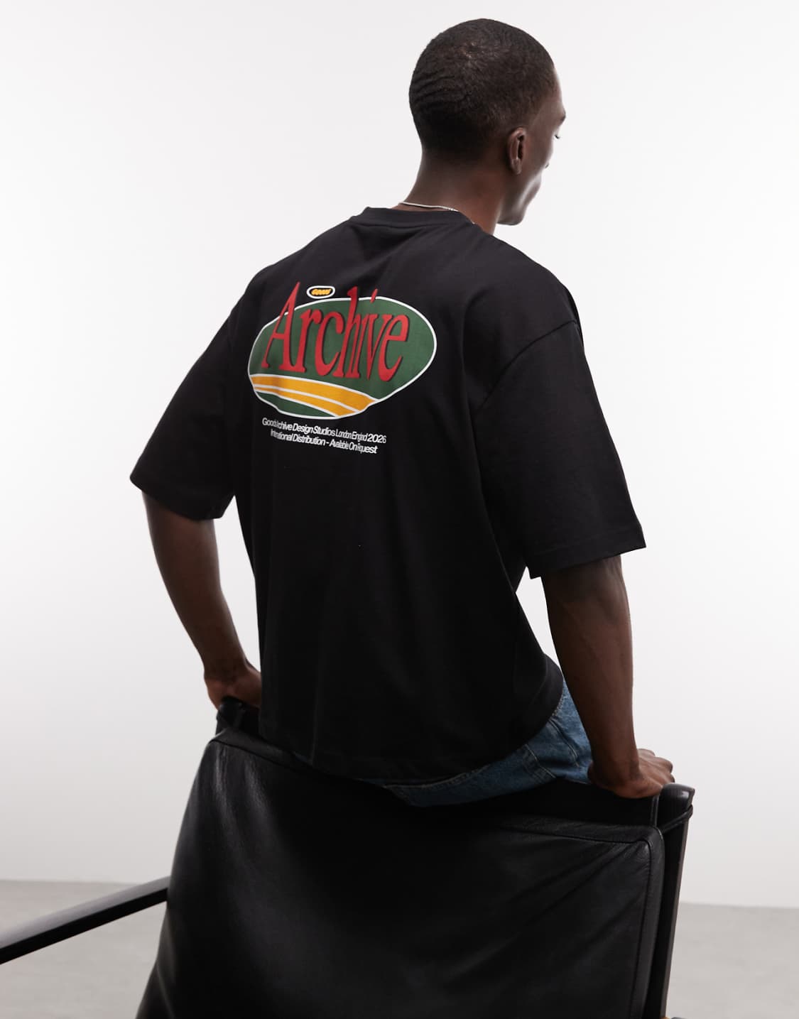 Archive Graphic Oversized Tee – Black