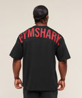 Gymshark Oversized Training Tee – Black/Red