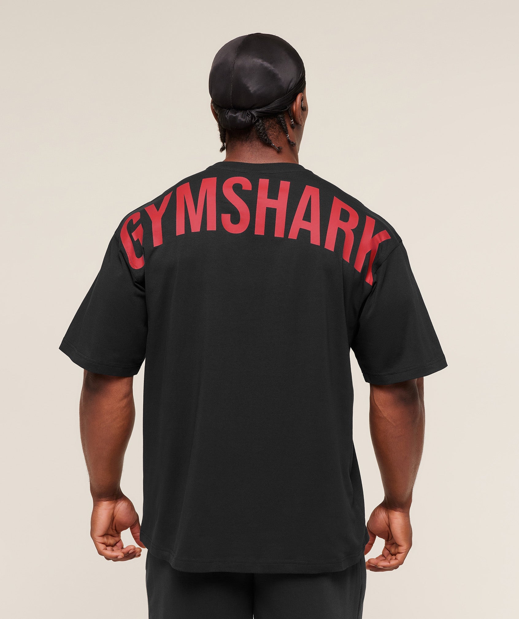 Gymshark Oversized Training Tee – Black/Red