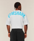 Gymshark Oversized Training Tee – White/Blue