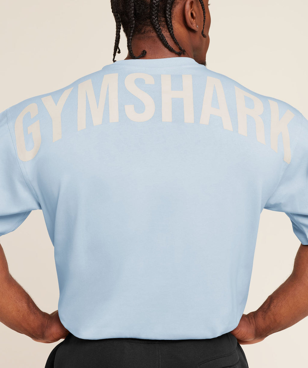 Gymshark Oversized Training Tee – Ice Blue