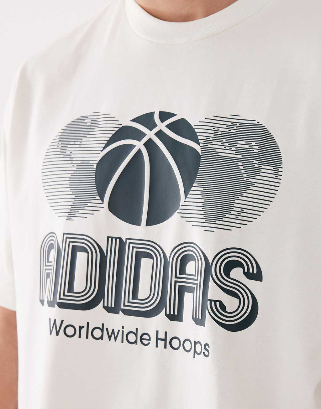 Adidas Worldwide Hoops Oversized Tee – Off White
