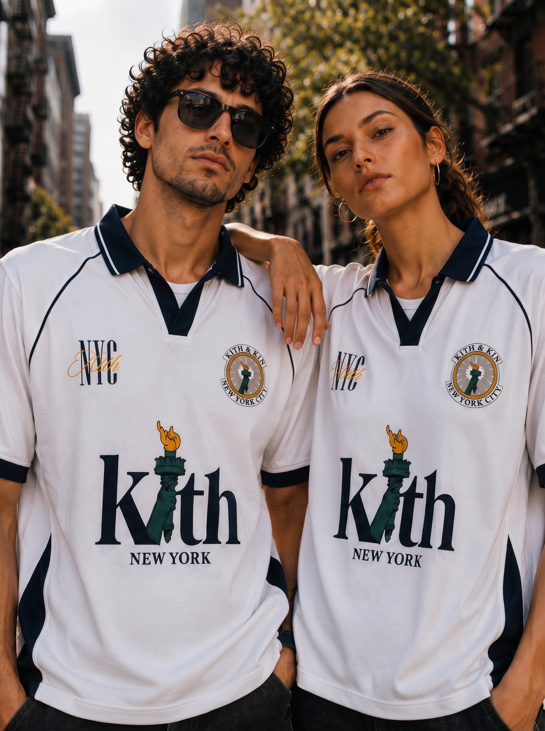 Kith NYC White Heritage Oversized Polo Jersey