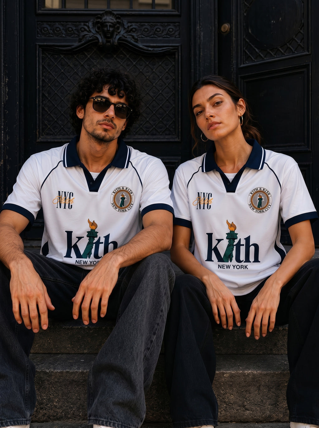 Kith NYC White Heritage Oversized Polo Jersey