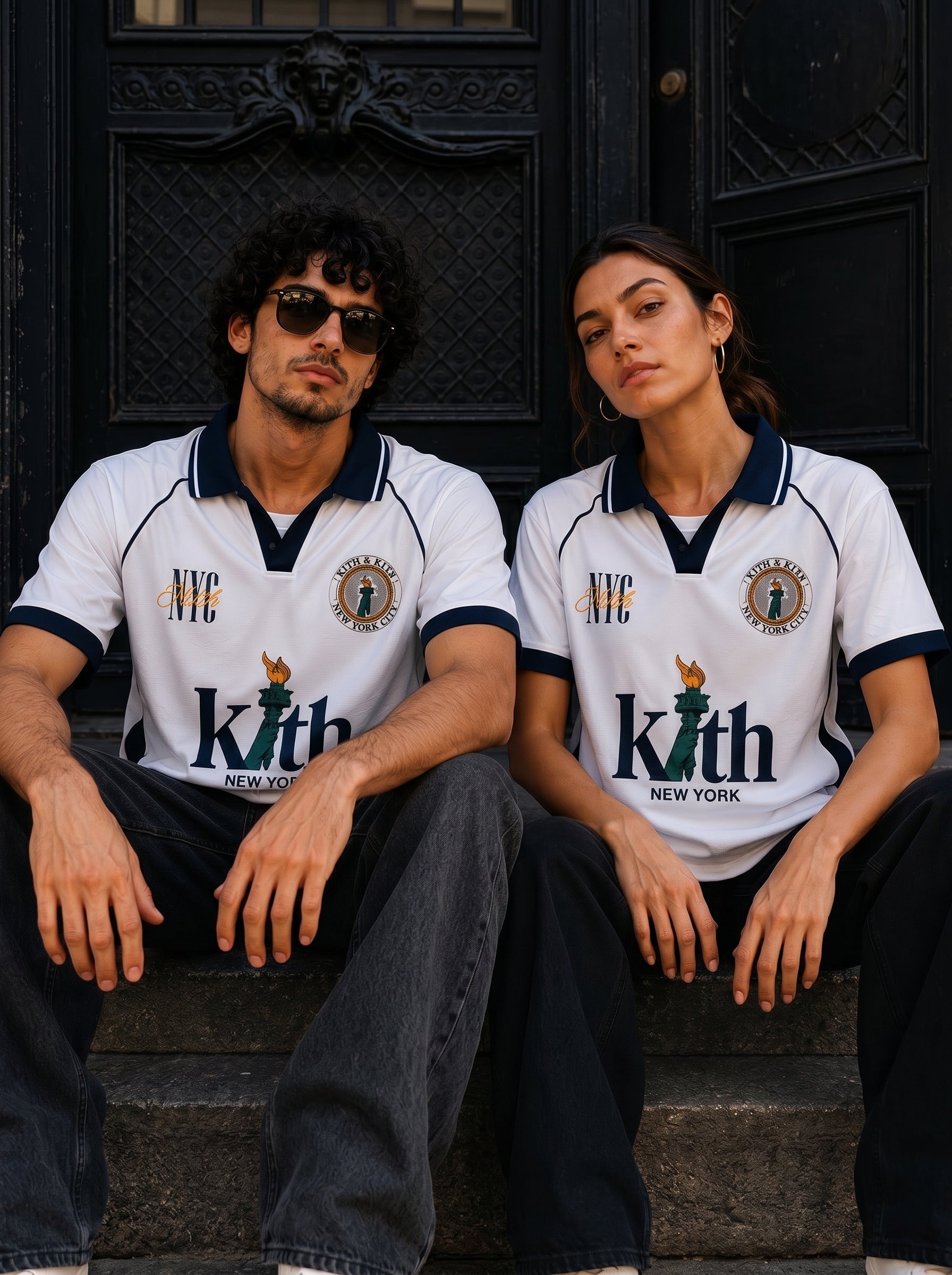 Kith NYC White Heritage Oversized Polo Jersey