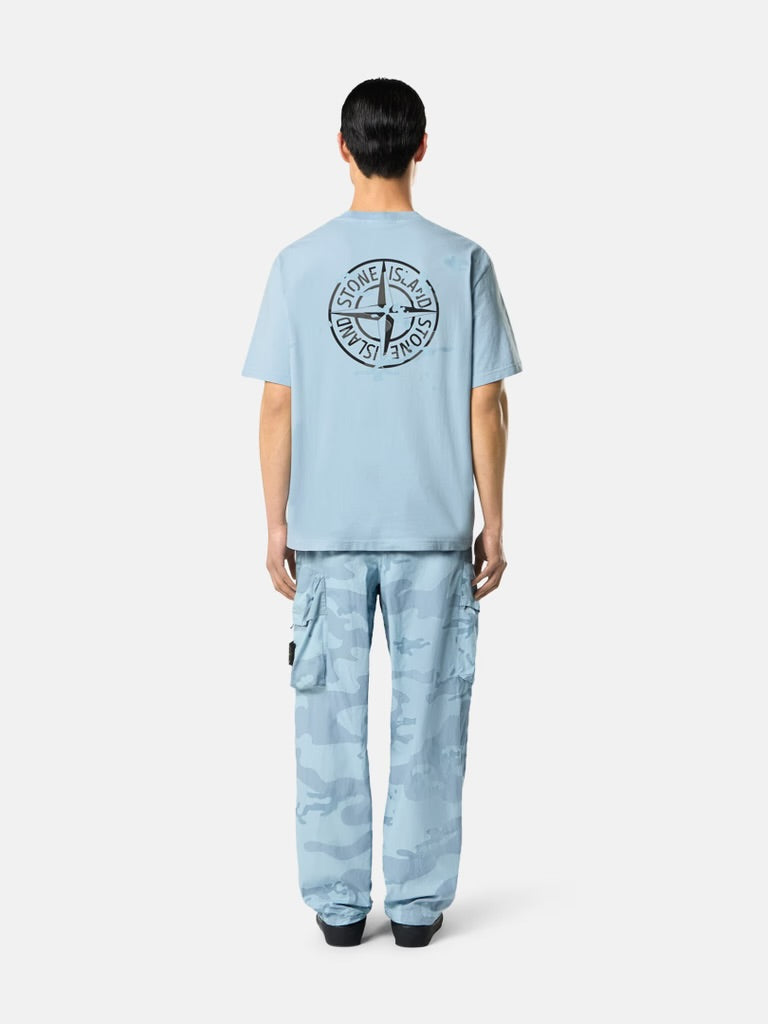 Stone Compass Fade Oversized T-Shirt – Ice Blue