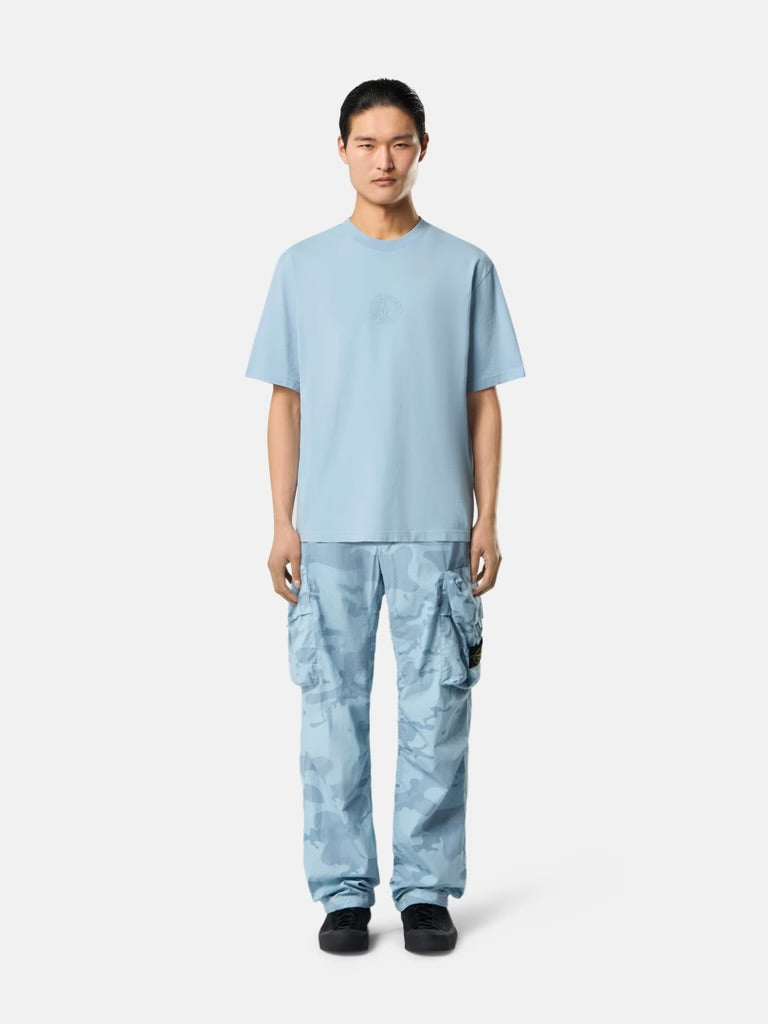 Stone Compass Fade Oversized T-Shirt – Ice Blue