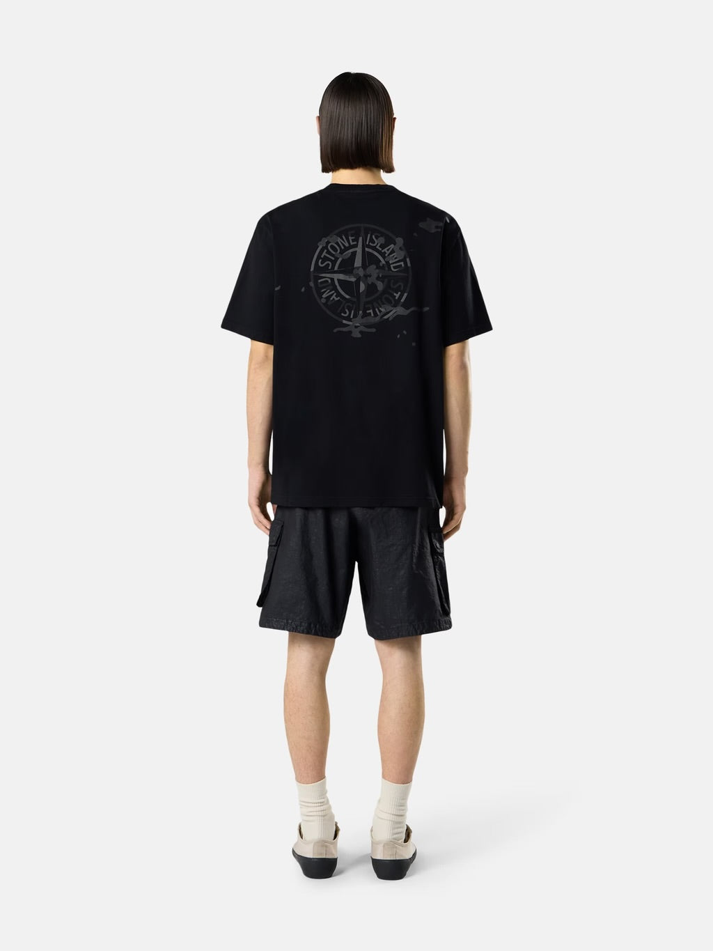 Stone Shadow Compass Oversized T-Shirt – Black