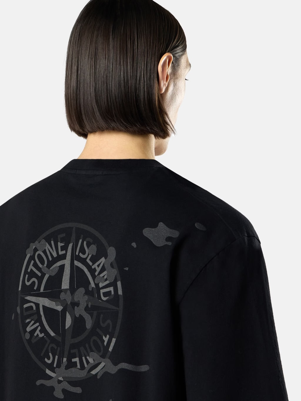 Stone Shadow Compass Oversized T-Shirt – Black
