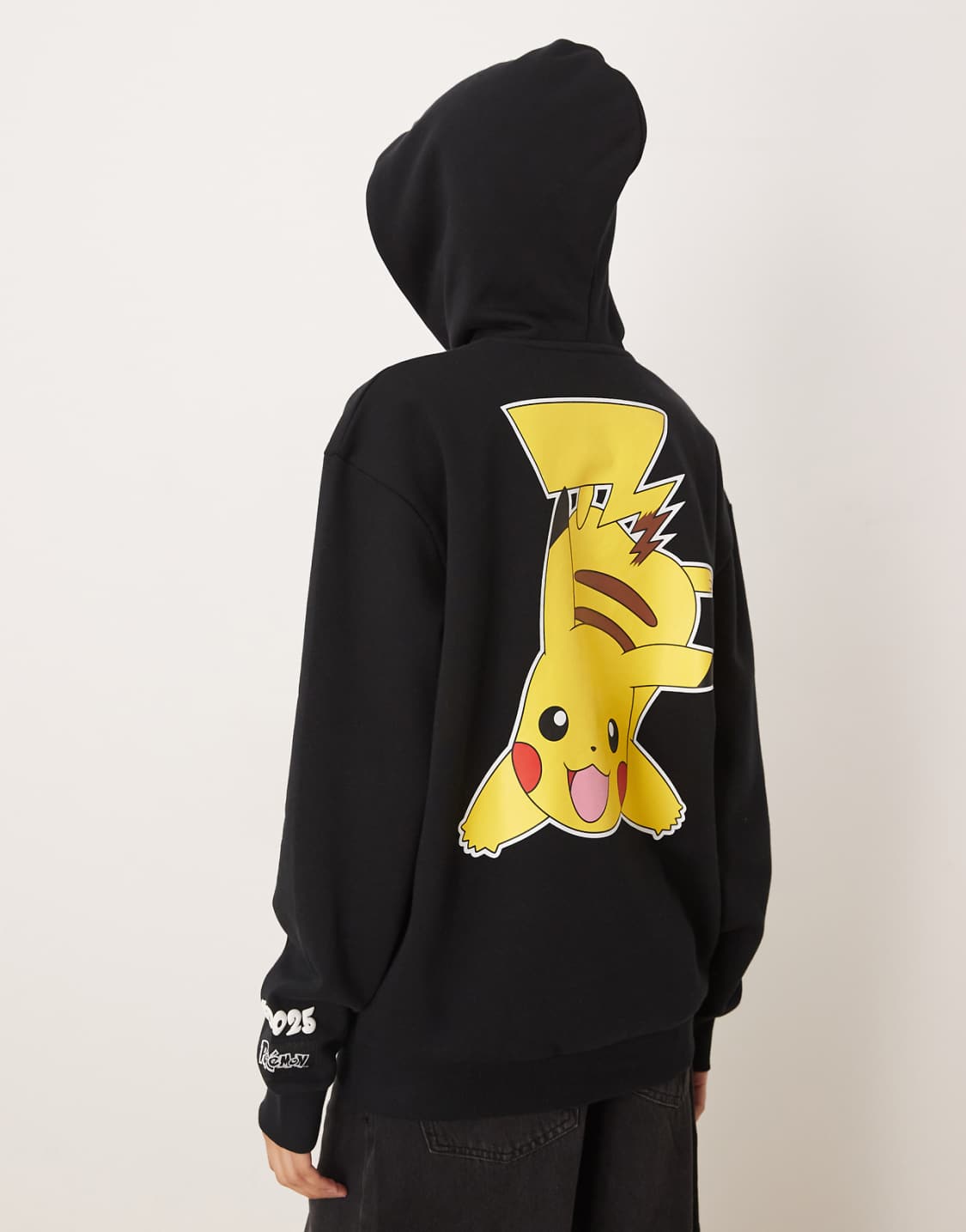 Pokémon Black Pikachu Graphic Oversized Hoodie