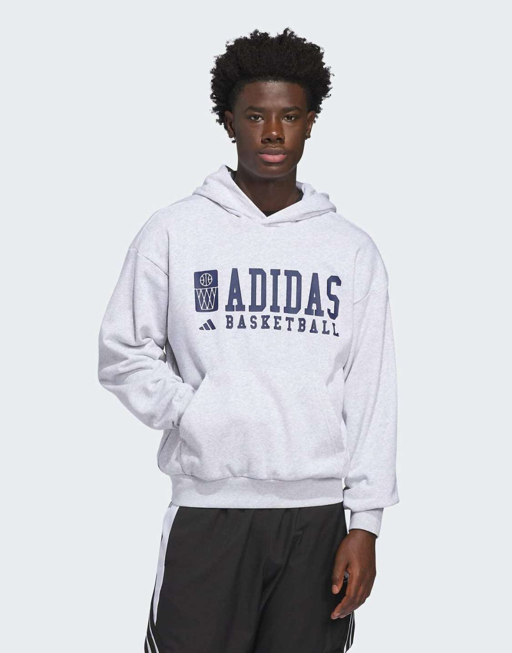Adidas Basketball Grey Oversized Hoodie