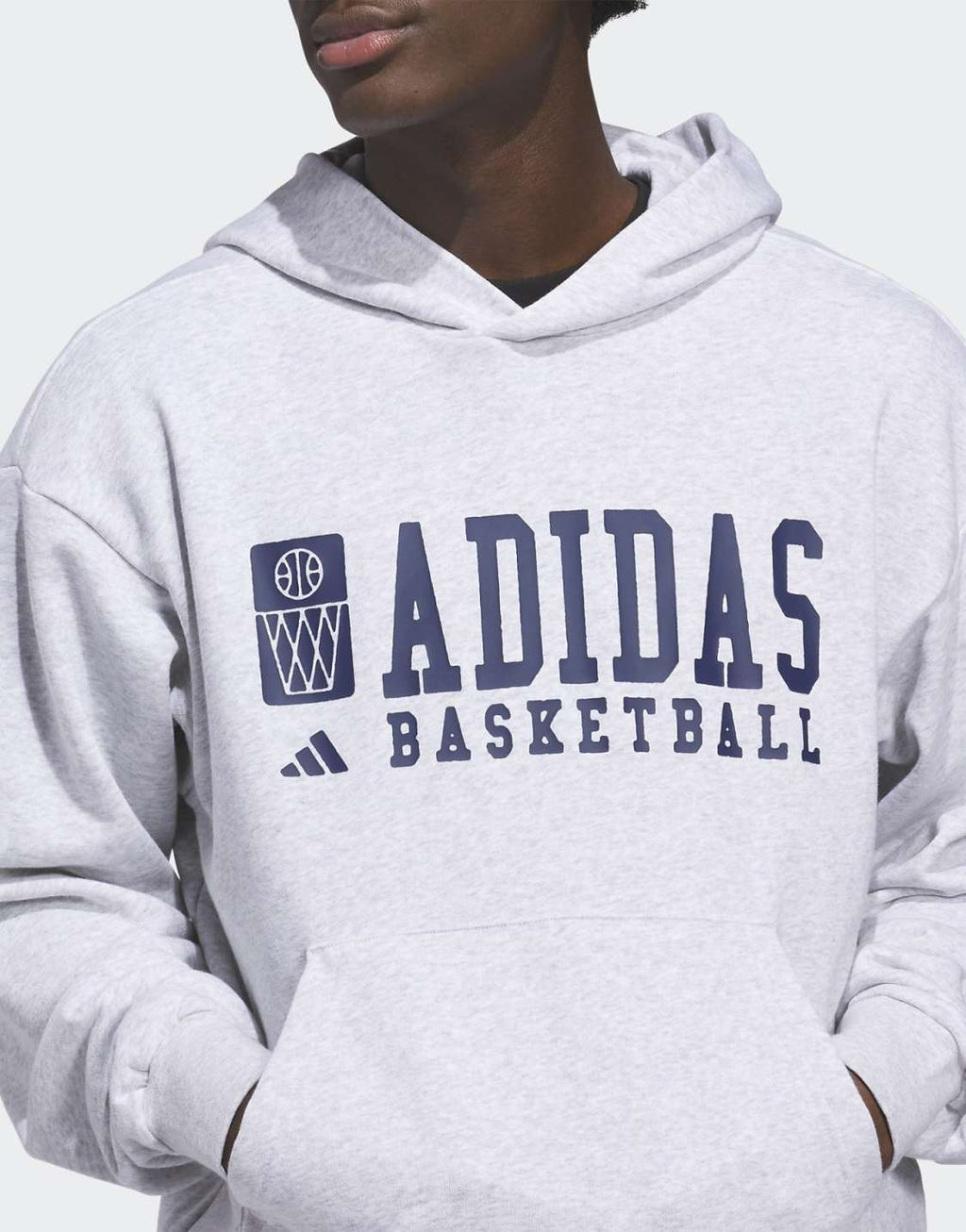 Adidas Basketball Grey Oversized Hoodie
