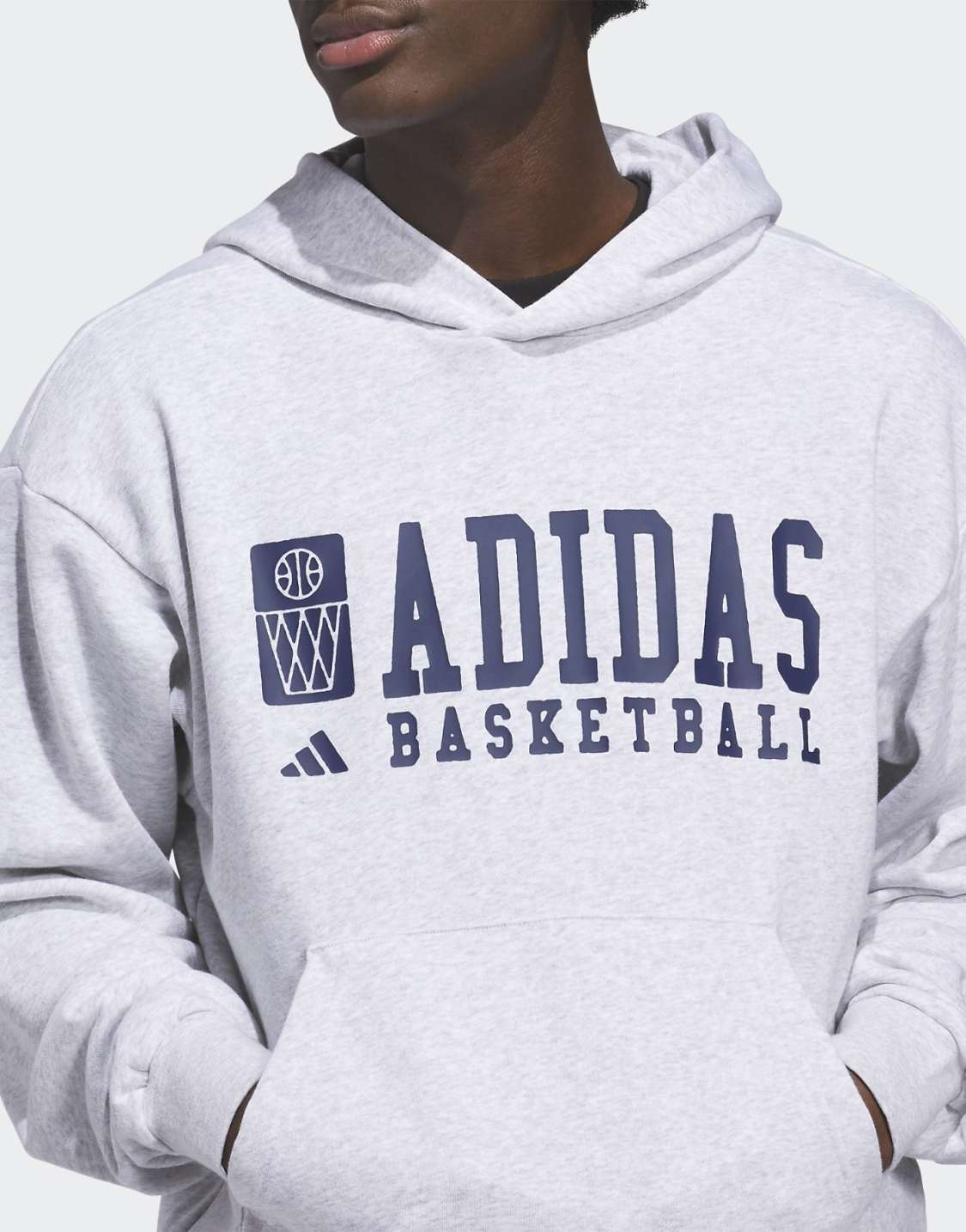 Adidas Basketball Grey Oversized Hoodie