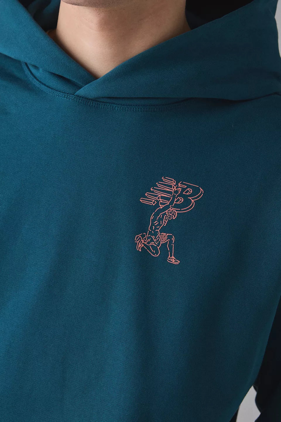 New Balance Teal Blue Graphic Hoodie